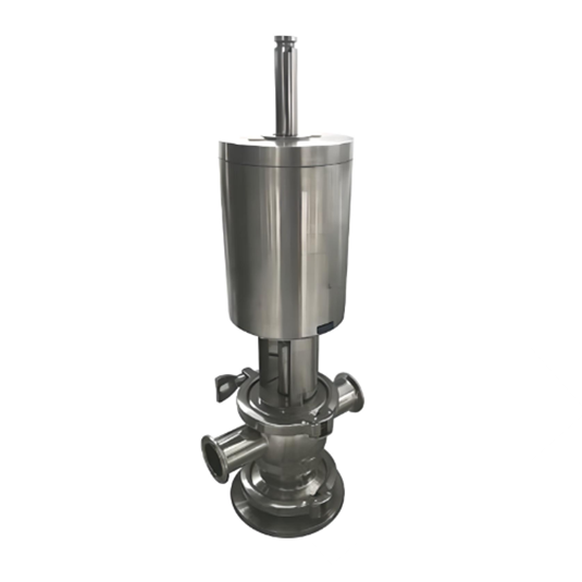 Tri-Clamp Pneumatic Globe Diverter Valve Type 30 W/Cleaning Ball - SS 316