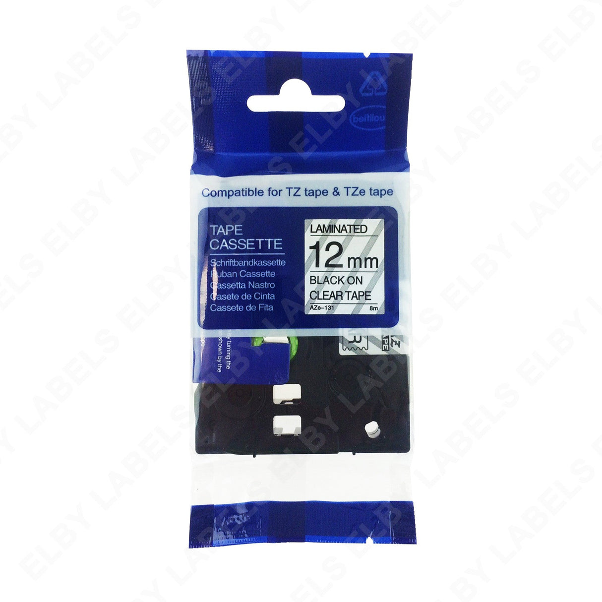 Ruban compatible TZe131 BROTHER® P-Touch (noir sur transparent)