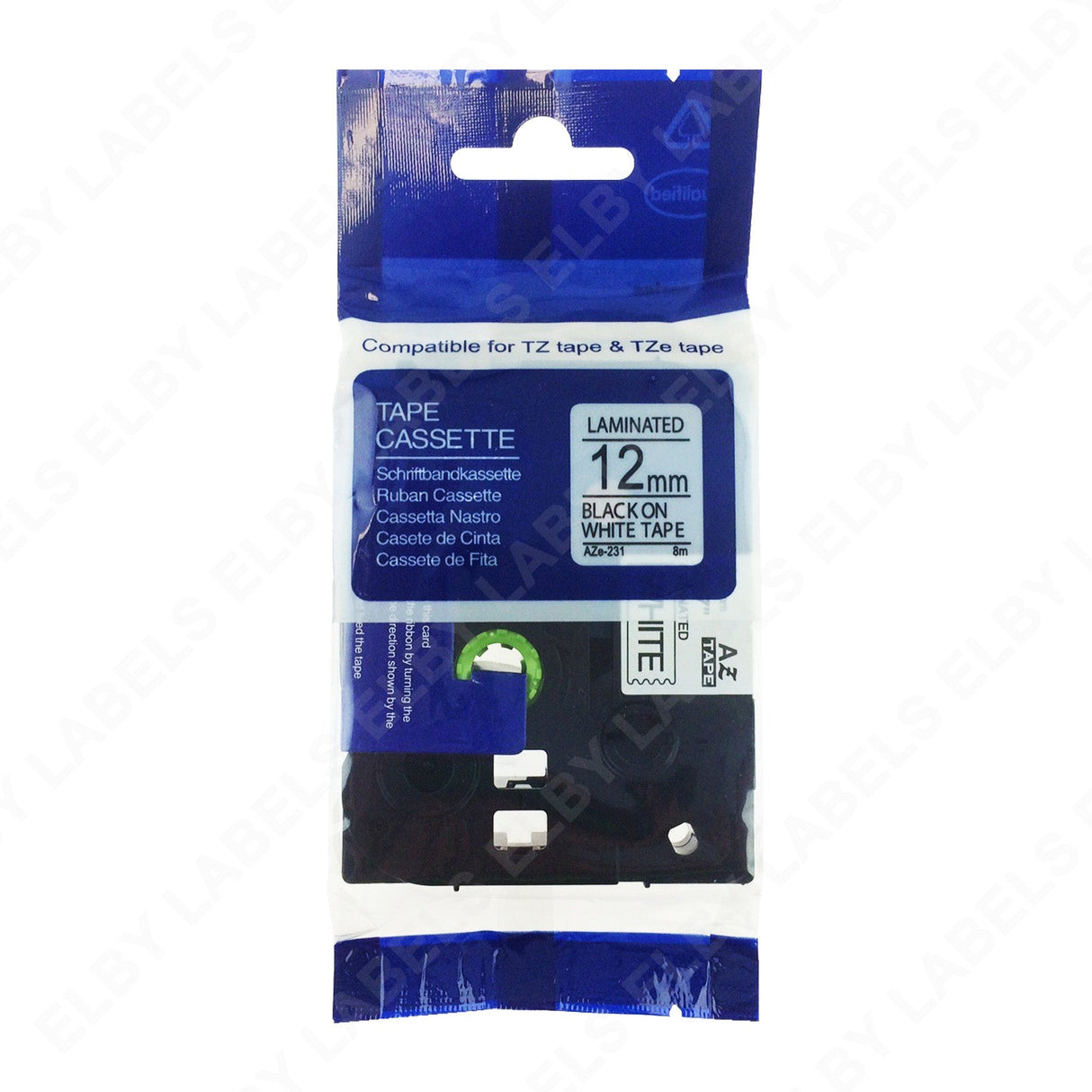 Ruban compatible Brother P-Touch TZe231 (noir sur blanc)