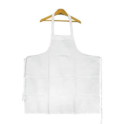 Tablier avec bavette en coton et polyester – Blanc ou noir avec poches