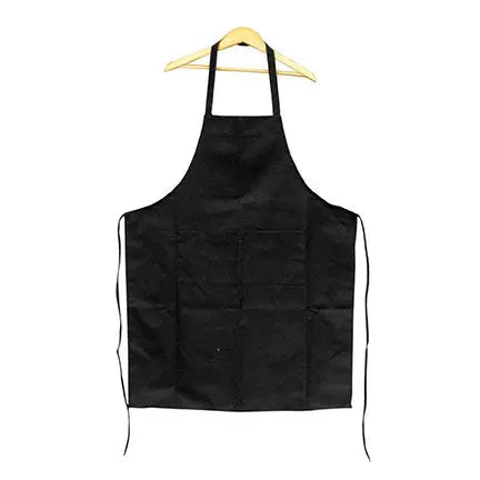 Tablier avec bavette en coton et polyester – Blanc ou noir avec poches