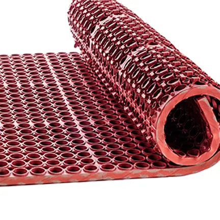Tapis agroalimentaire San-Eze rouge 29" x 39" - Sécurité et hygiène