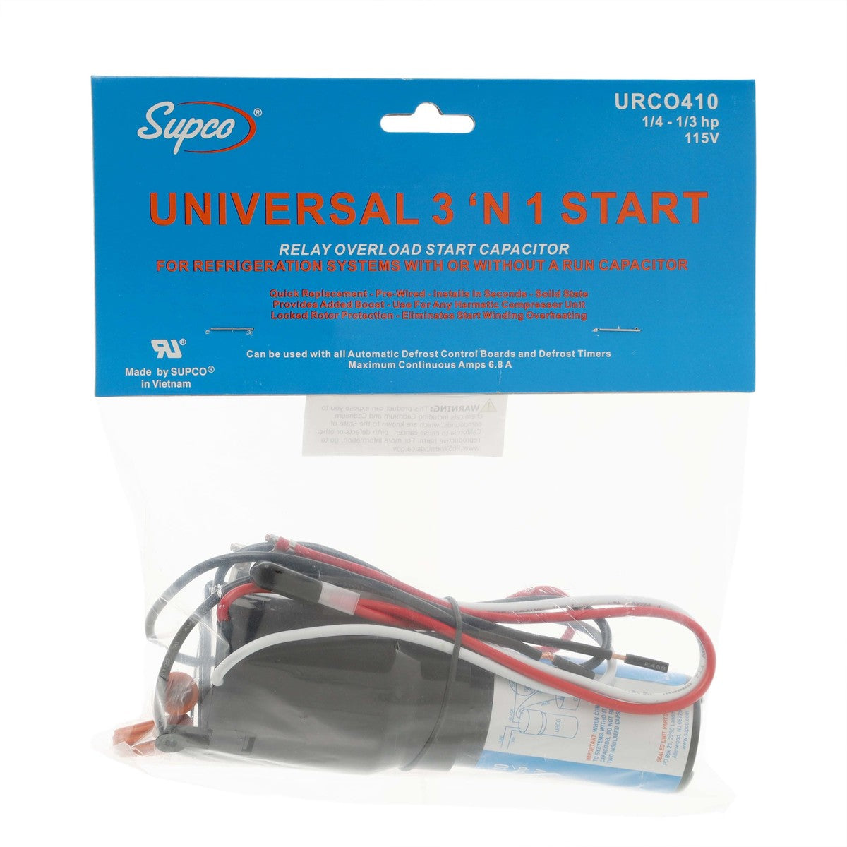 URCO410 Universal Fridge Relay Capacitor Overload