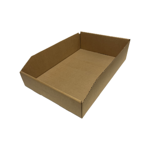 Cardinal Corrugated Containers – 18" Deep Corrugated Parts Bin (Beige, 12" W x 18" D x 4-1/2" H) Model: CB055 | Manufacturer Part Number: B1812