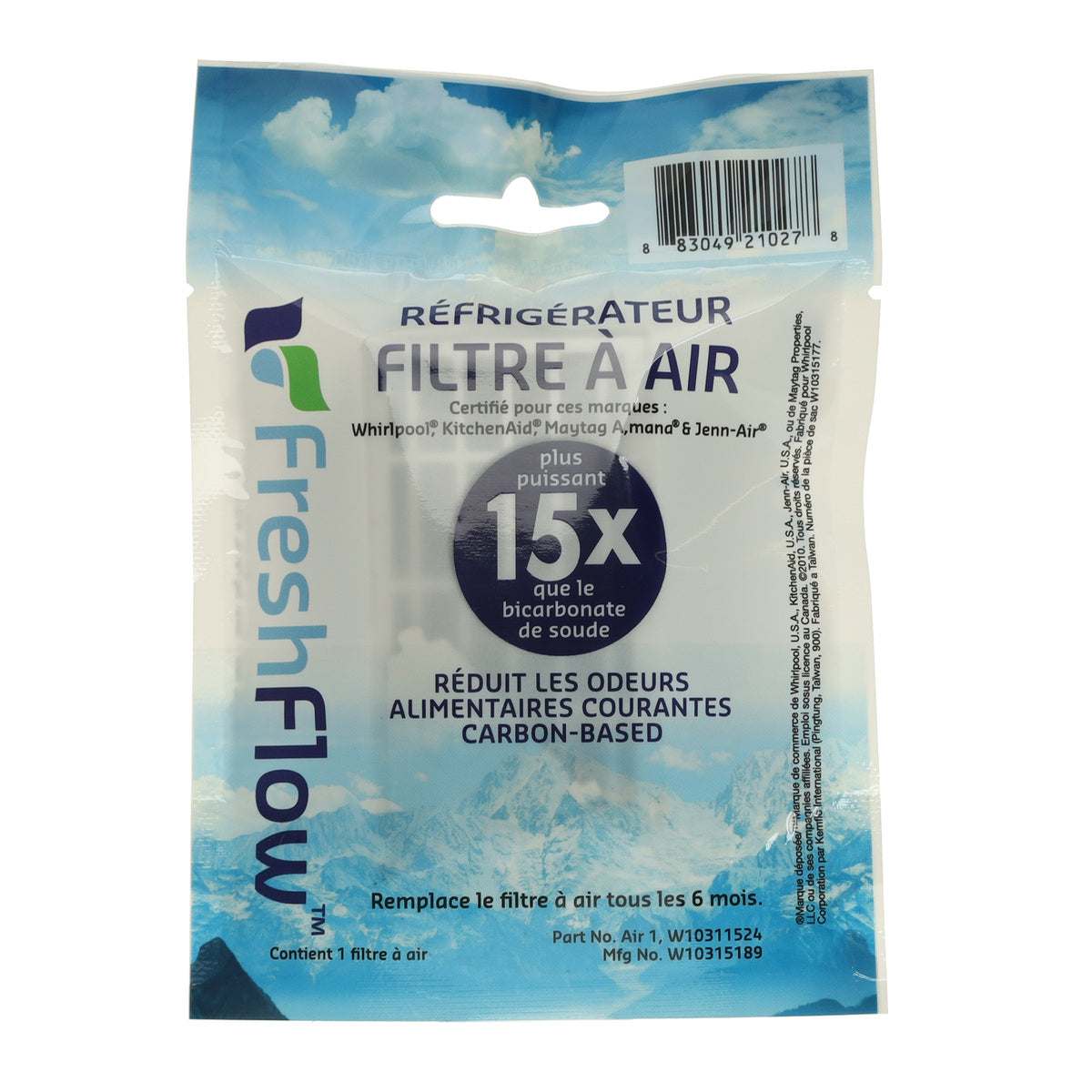 Whirlpool OEM W10311524 Refrigerator Air Filter