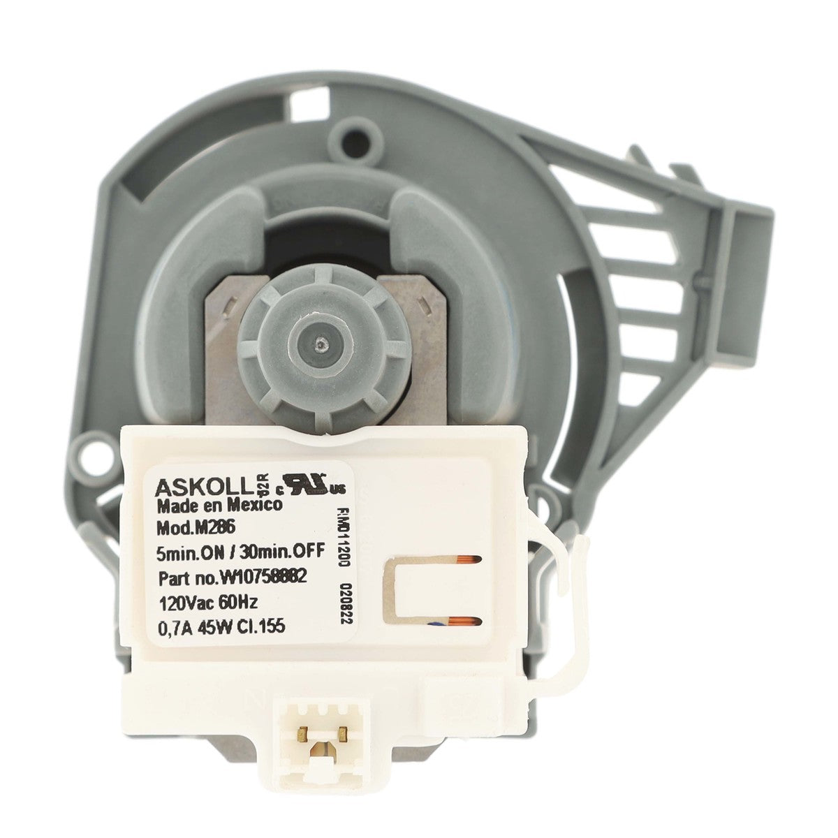Whirlpool Dishwasher Drain Pump W10914557 Replacement Part
