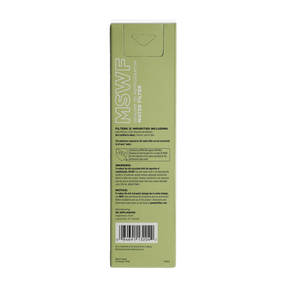 GE MSWF Smartwater Fridge Filter - Refrigerator Water Purifier