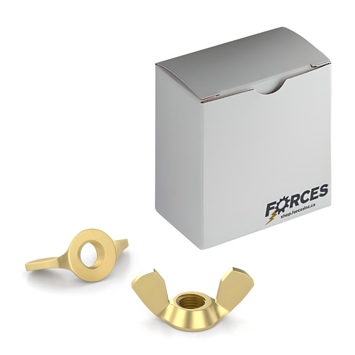 1/4"-20 Wing Nut - Solid Brass