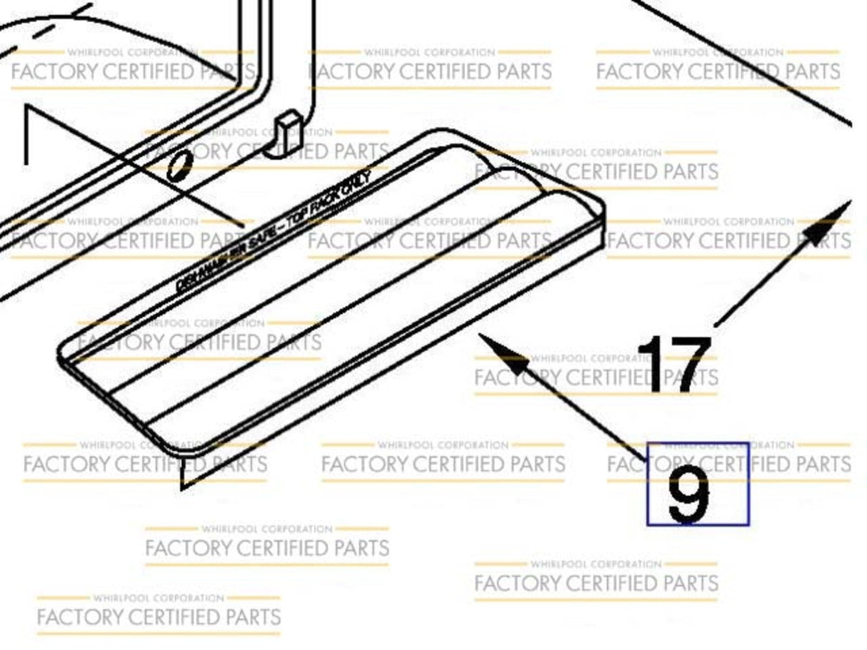 WP2206670B Overflow Grille for Whirlpool Refrigerator