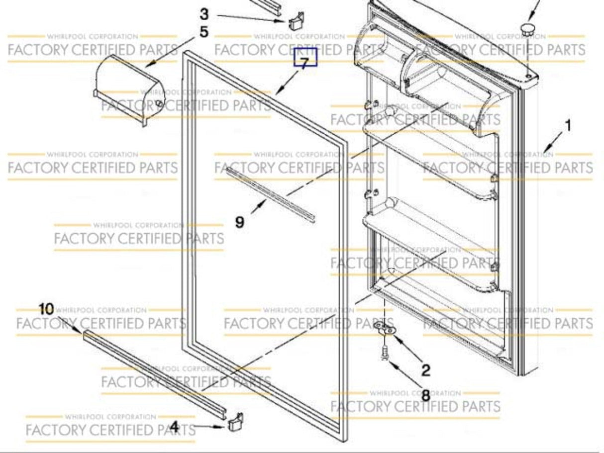 Whirlpool Refrigerator Gasket Part WP2319264T