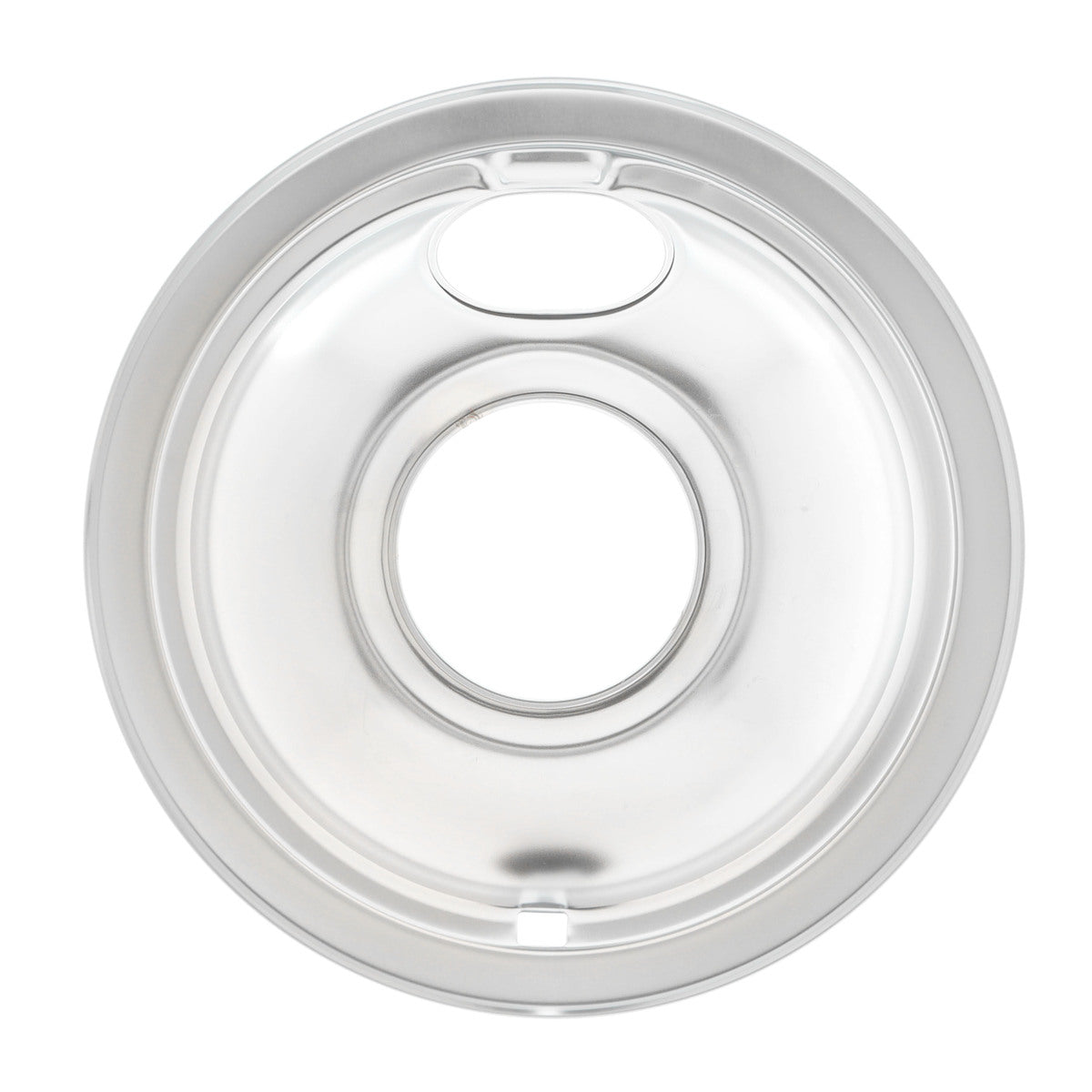 6" Chrome Stove Drip Bowl W10196406RW for Whirlpool/KitchenAid/Admiral