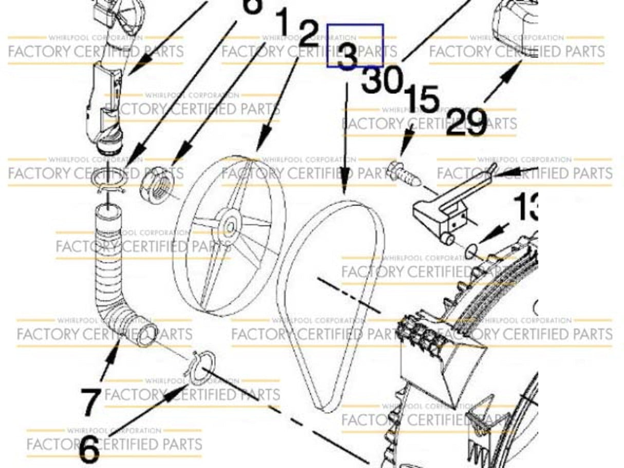 WPW10388418 Drive Belt for Whirlpool Washer