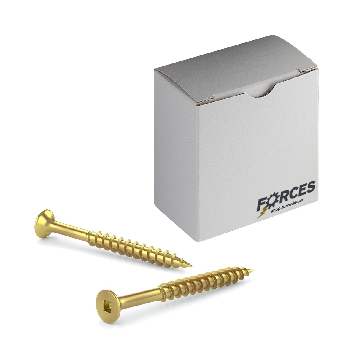 #8 x 1-3/4" Flooring Screws Yellow Zinc