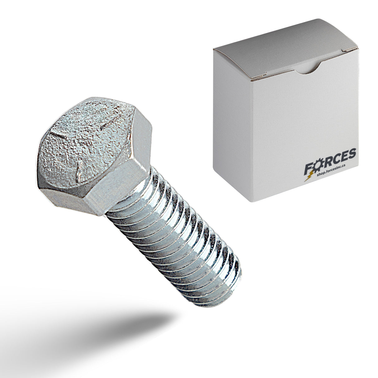 Hex Head Bolt 7/16"-14 x 1" Full thread - Zinc Plated Grade 5