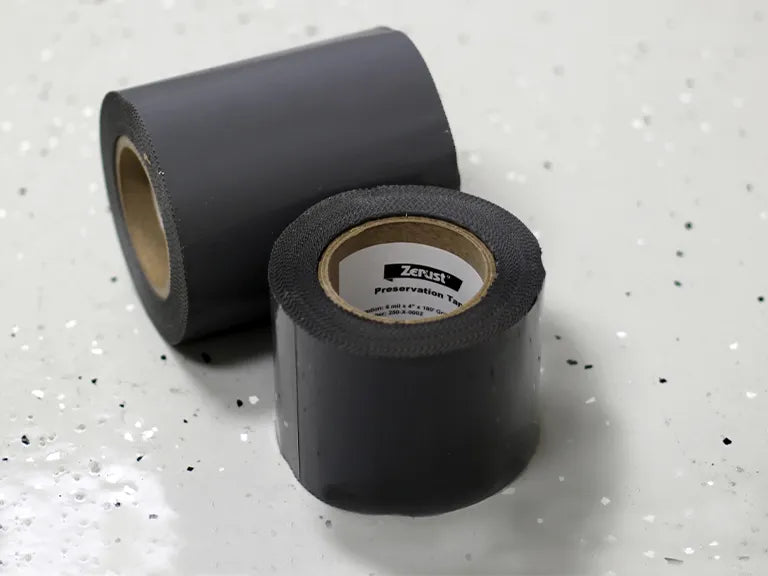 Zerust OPS Outdoor Preservation Tapes, 4" x 108', 9 Mil Gray Preservation Tape-2+yr UVI, 12 Rolls/Case