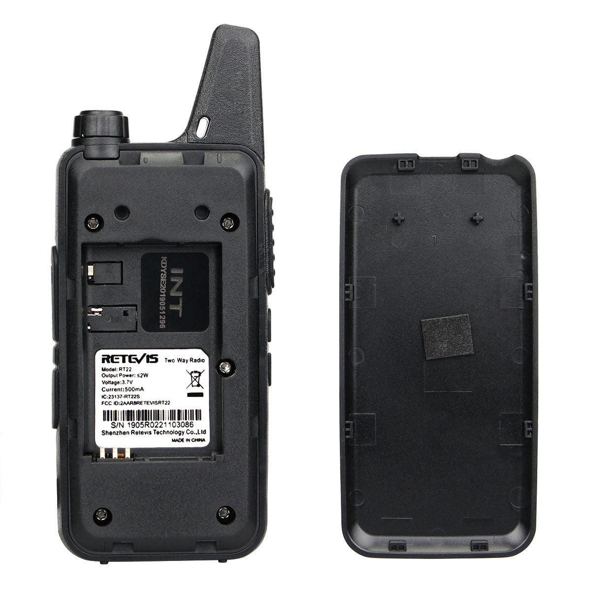 Talkie-walkie Retevis RT22 Mini Compact FRS (pack de 2)