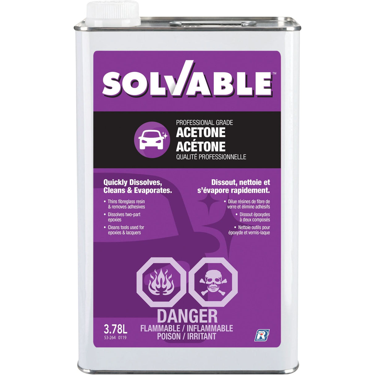 Acetone, 3.78 L