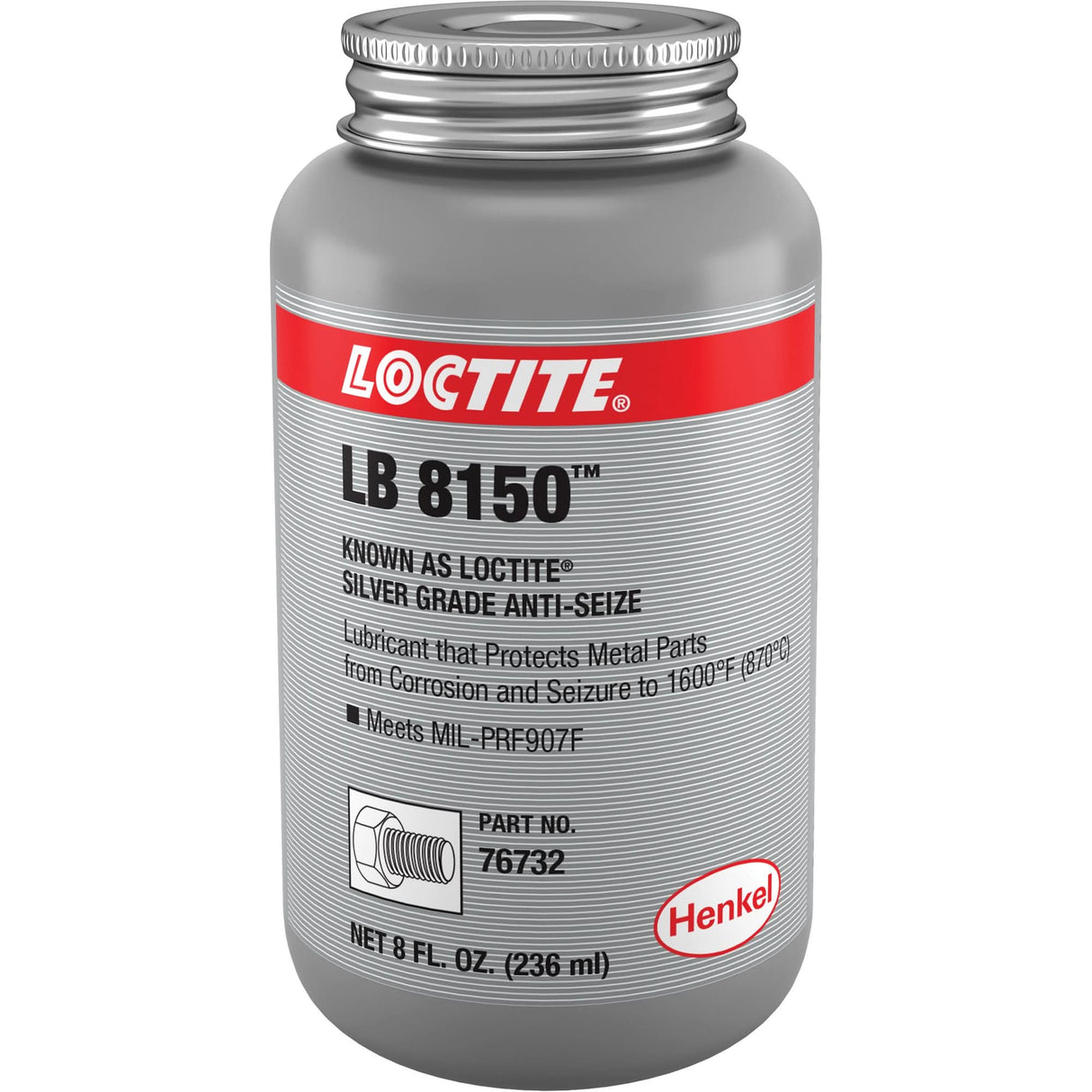 Silver Grade Anti-Seize, Brush Top Can, 1600°F (871°C) Max. Temp.