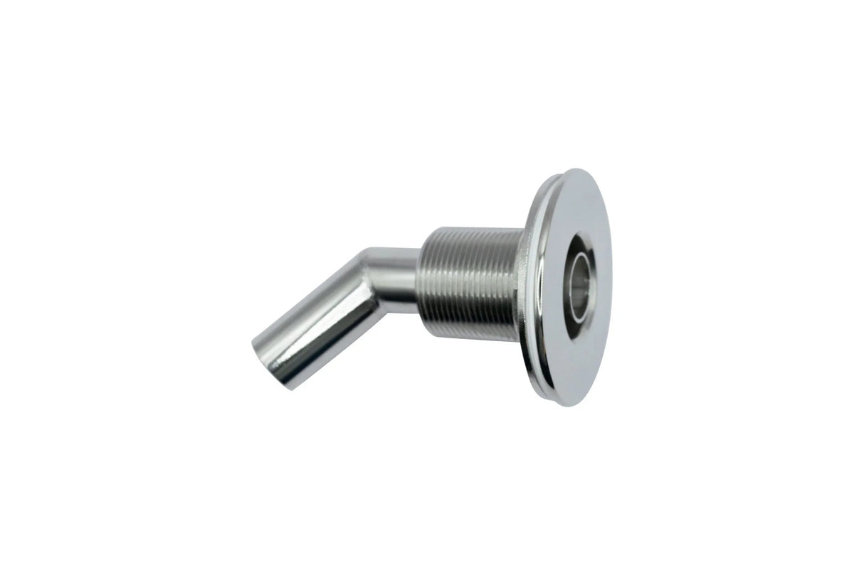 Thru Hull Fitting, 24 mm, 90° Base, Angled Connector, Boltless