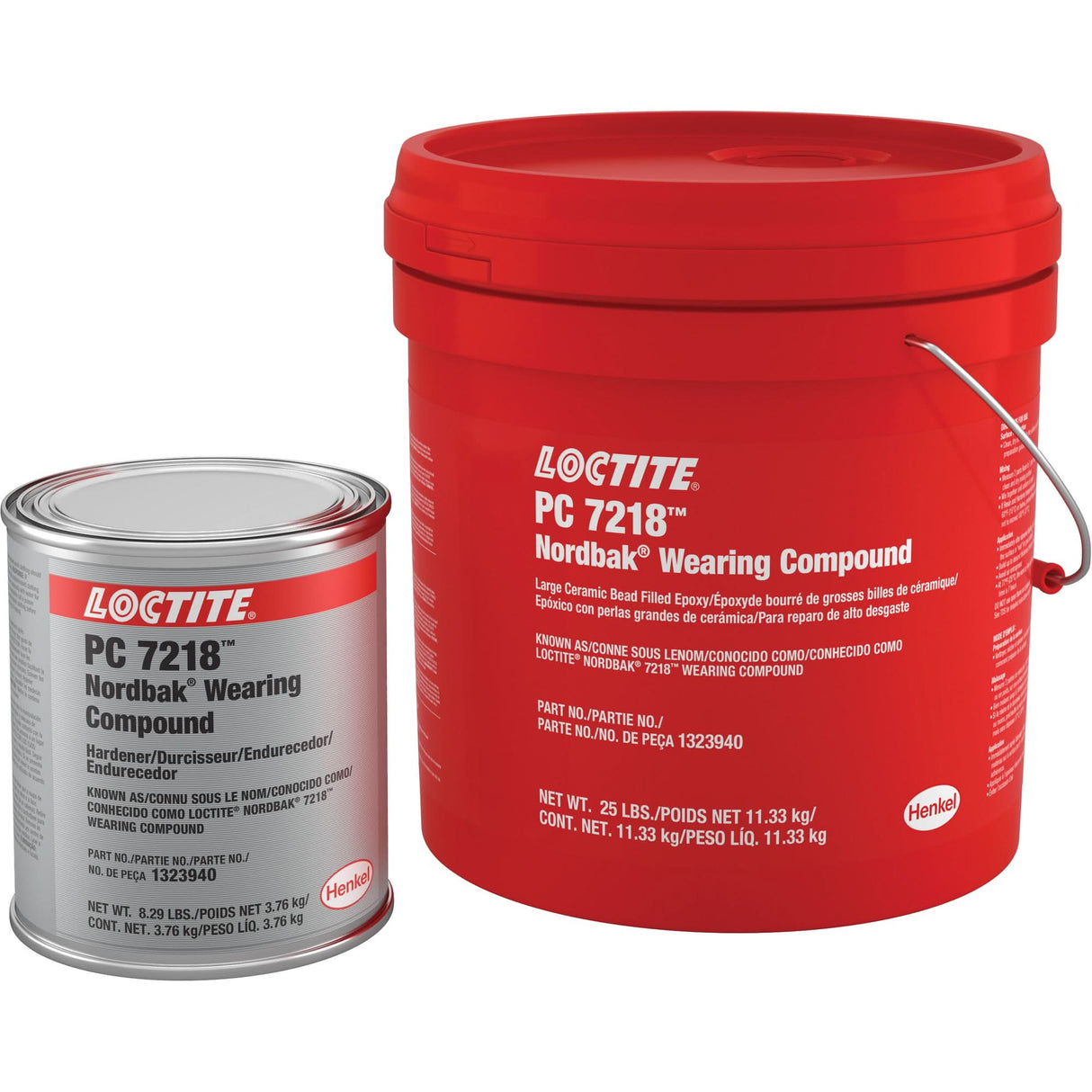 Wearing Compound 7218, 25 lbs., Pail, Two-Part, Grey