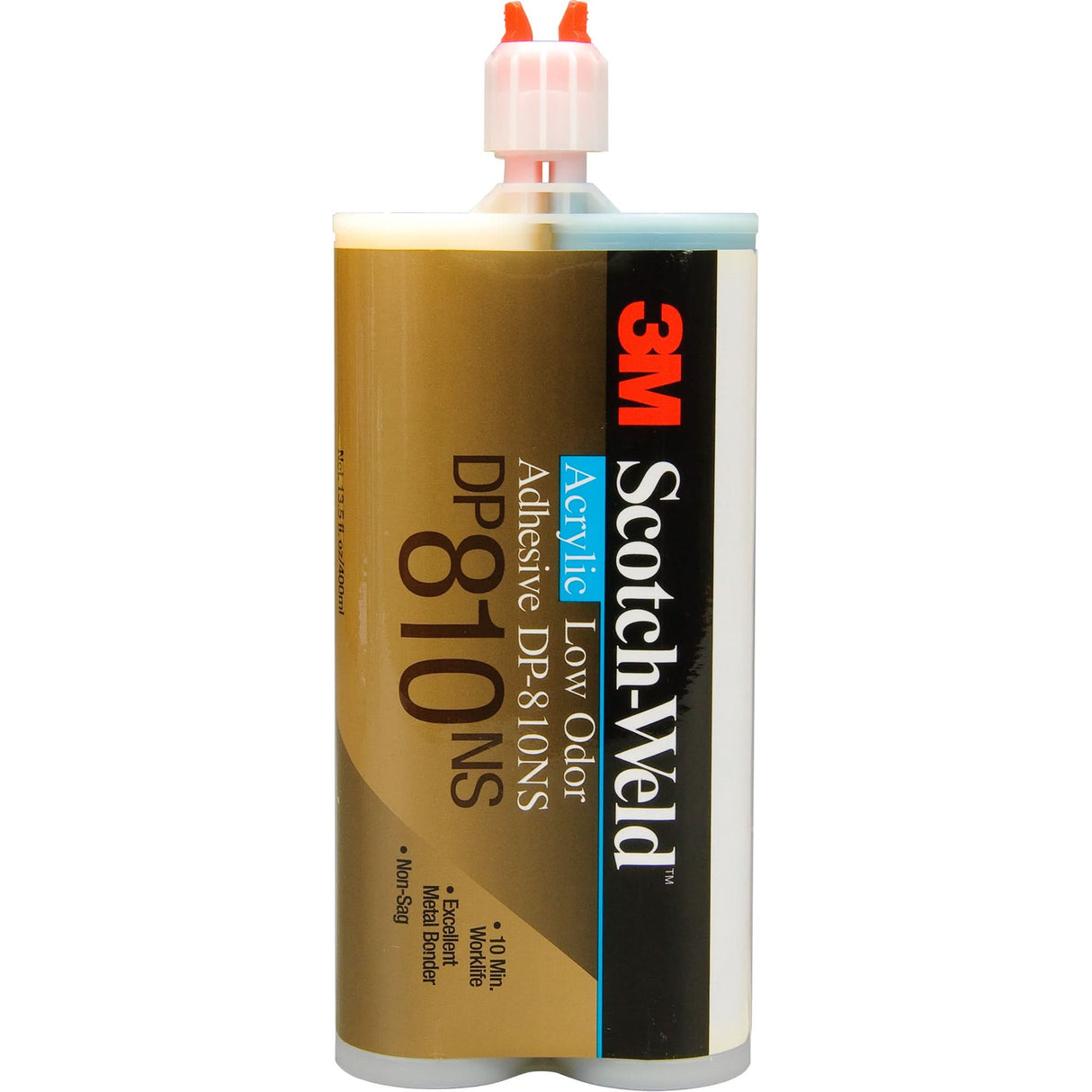 Scotch-Weld™ Low-Odor Acrylic Adhesive, Two-Part, Cartridge, 200 ml, Off-White