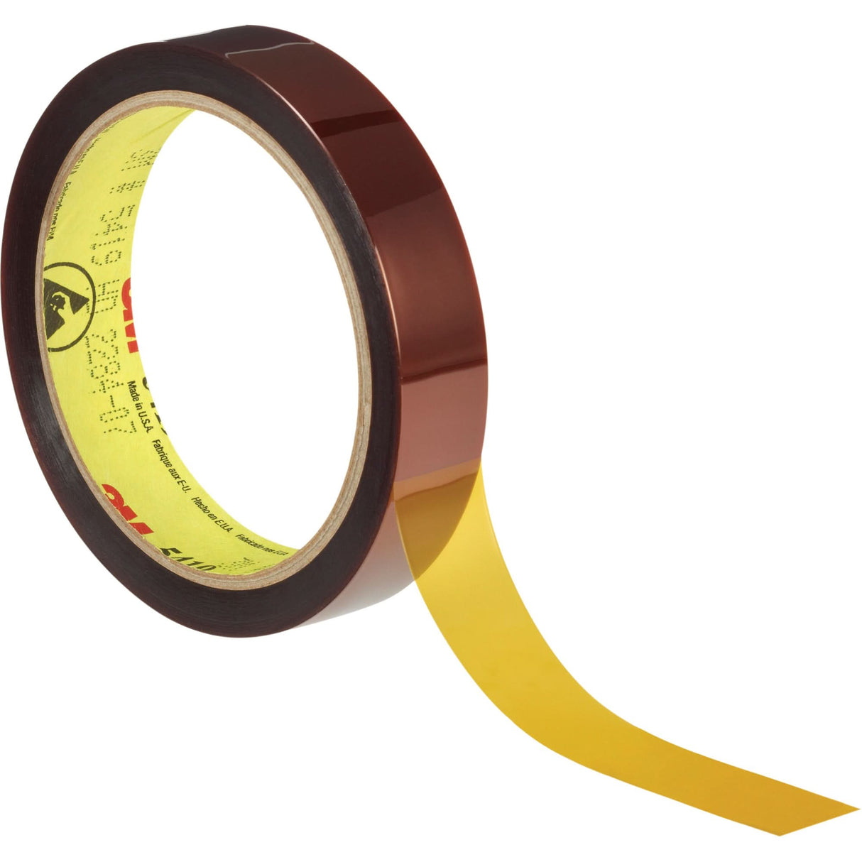 Low-Static Polyimide Film Tape 5419, 19 mm (3/4") x 33 m (108'), Brown