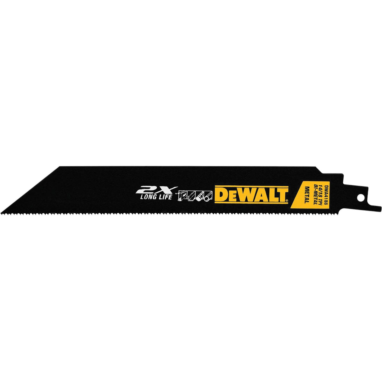 Metal Cutting Reciprocating Saw Blade, Bi-Metal, 14-18 TPI, 8" L x 1" W