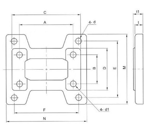 Base Plate For Gear Speed reducer Size 80
