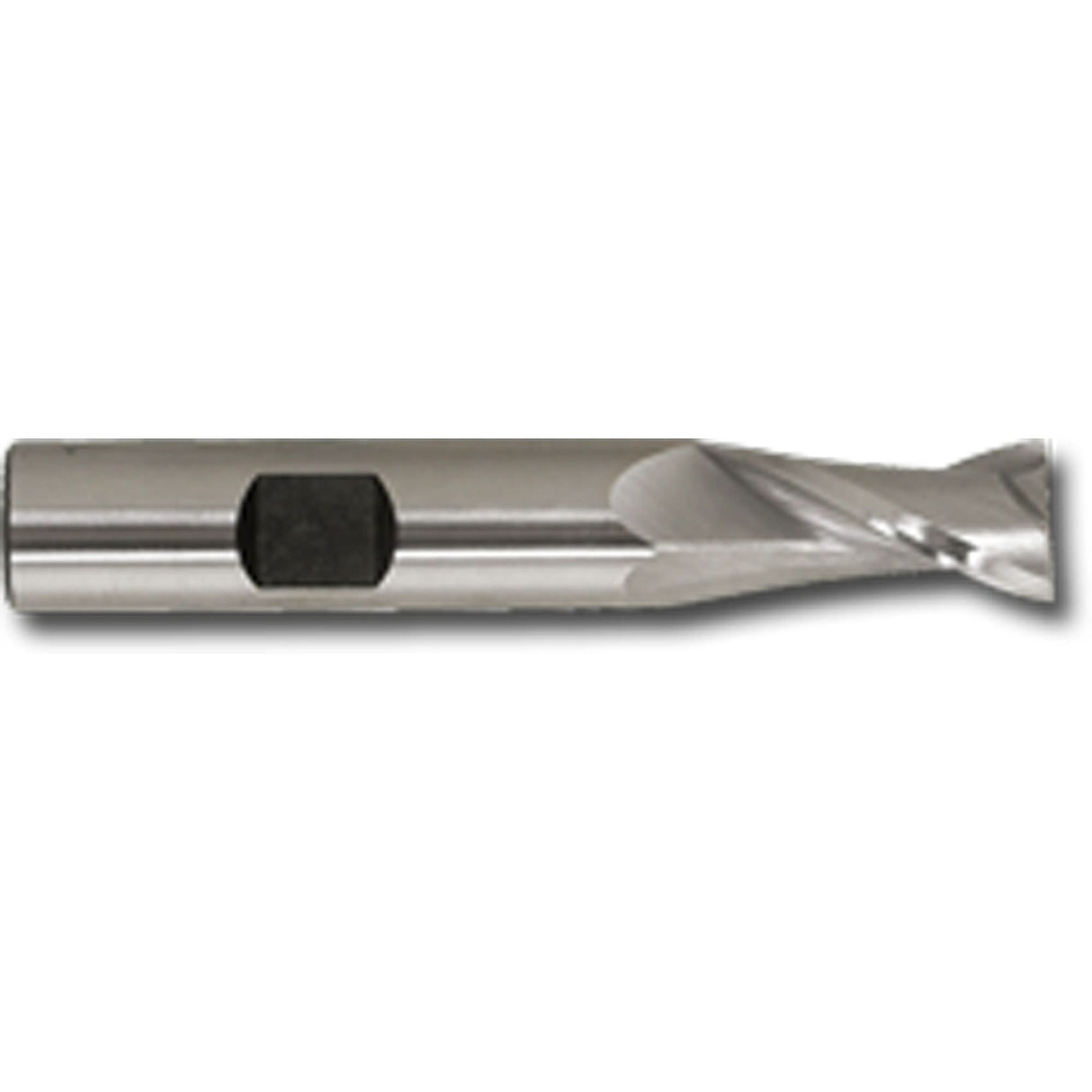 Weldon Shank End Mill For Aluminum, 1" Dia., 2 Flutes, High Speed Steel