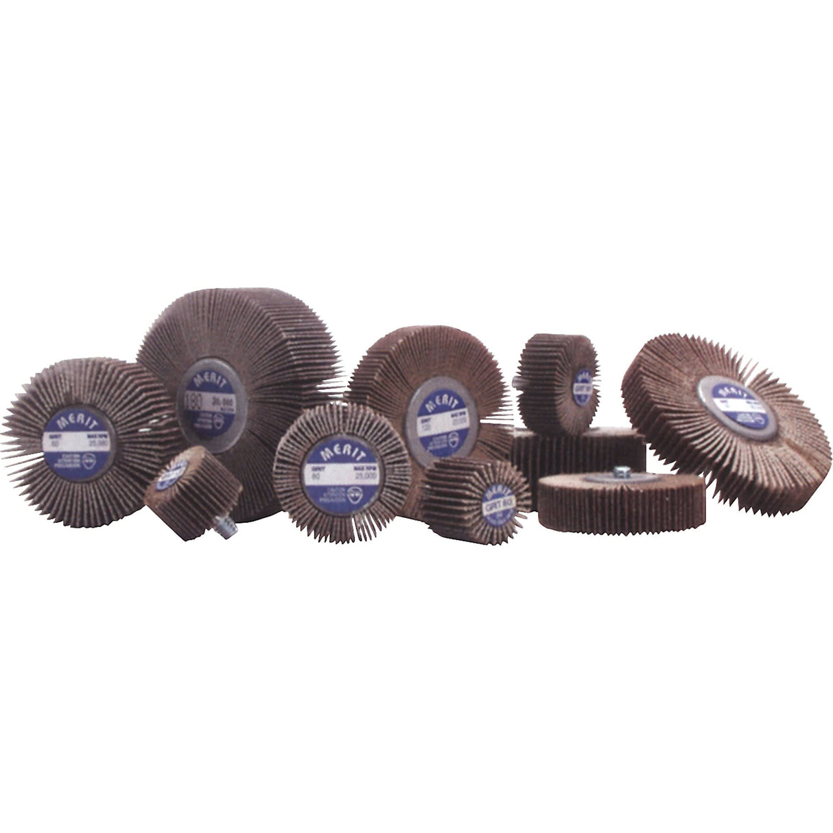 Flap Wheels - Mandrel Mounted Flap Wheels, Aluminum Oxide/Ceramic, 240 Grit, 1-3/8" x 5/8" x 1/4"