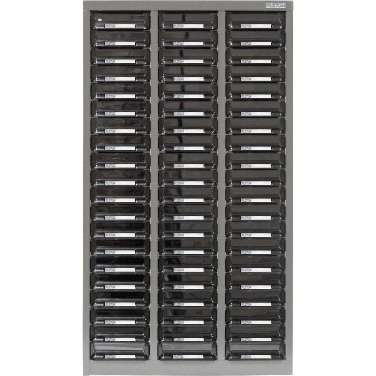 KPC-300 Parts Cabinet, Galvanized Steel, 60 Drawers, 21-3/10" x 10-2/5" x 36-9/10", Grey