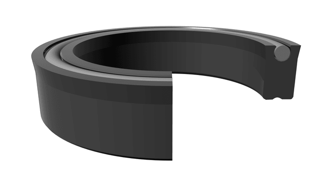 Deep Polypak® Rod/Piston U-Seal 7.500" x 8.000" x 0.562" - AU/NBR