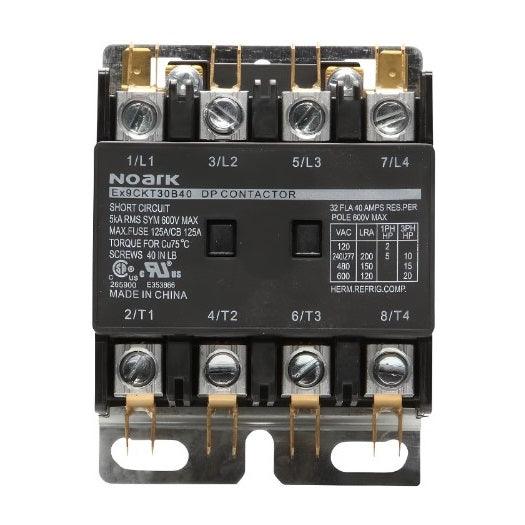Definite Purpose Contactor Lug Terminals 40A 24Vac 4NO | Ex9CKT40B40B7