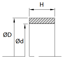 08DU08 | DU® Bushing Bearing 0.500" x 0.593" x 0.500" - Bronze Filled Teflon/Steel
