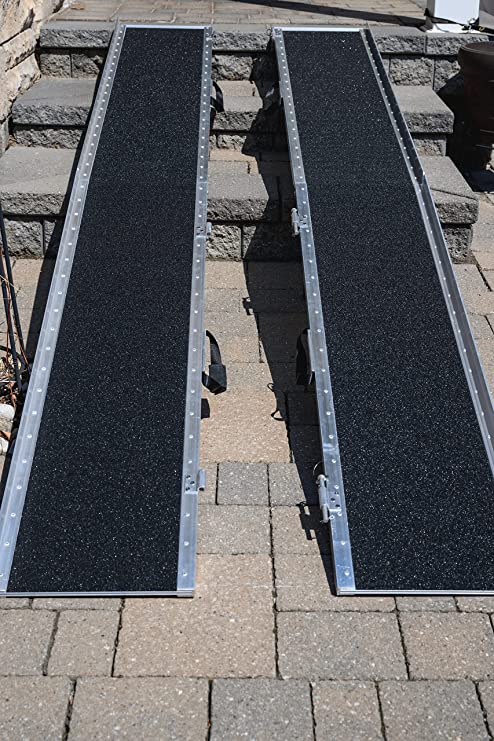 EZee Life EZ12RGT 12 ft Multifold Wheelchair Ramp with Grip Tape | 600 lb Canada