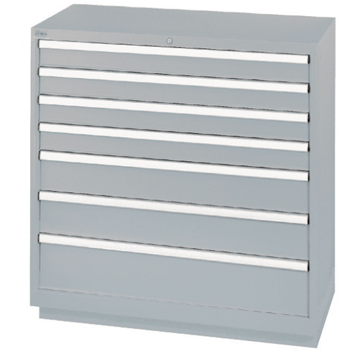 Drawer Cabinets, 7 Drawers, 40-1/4" W x 22-1/2" D x 41-3/4" H, Grey