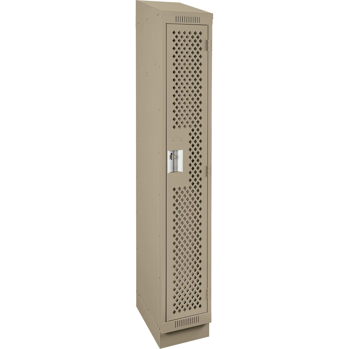 Clean Line™ Lockers, 12" x 15" x 82", Steel, Beige, Rivet (Assembled), Perforated
