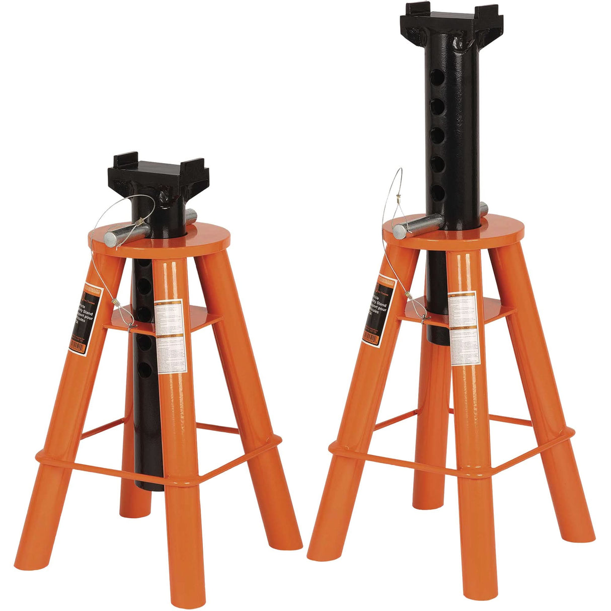 873A Low-Profile Truck Stand Set, 10 Tons Capacity, 20-1/2" - 30" H