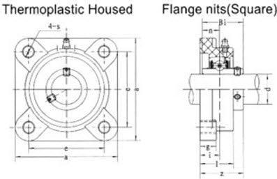 FPL206 | Thermoplastic 4-Bolt Flange Bearing Units Housings Only
