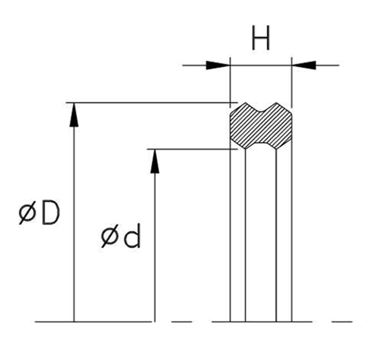 Head Seal 1.500" x 1.250" x 0.187" - Polyurethane