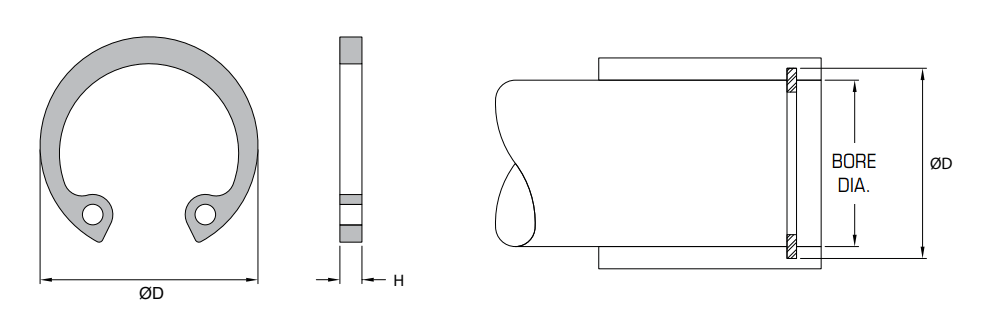 Internal Retaining Ring (N1300) 1.812" - Carbon Steel