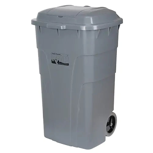 Roll Out Garbage Bin, Polyethylene, 65 US gal.