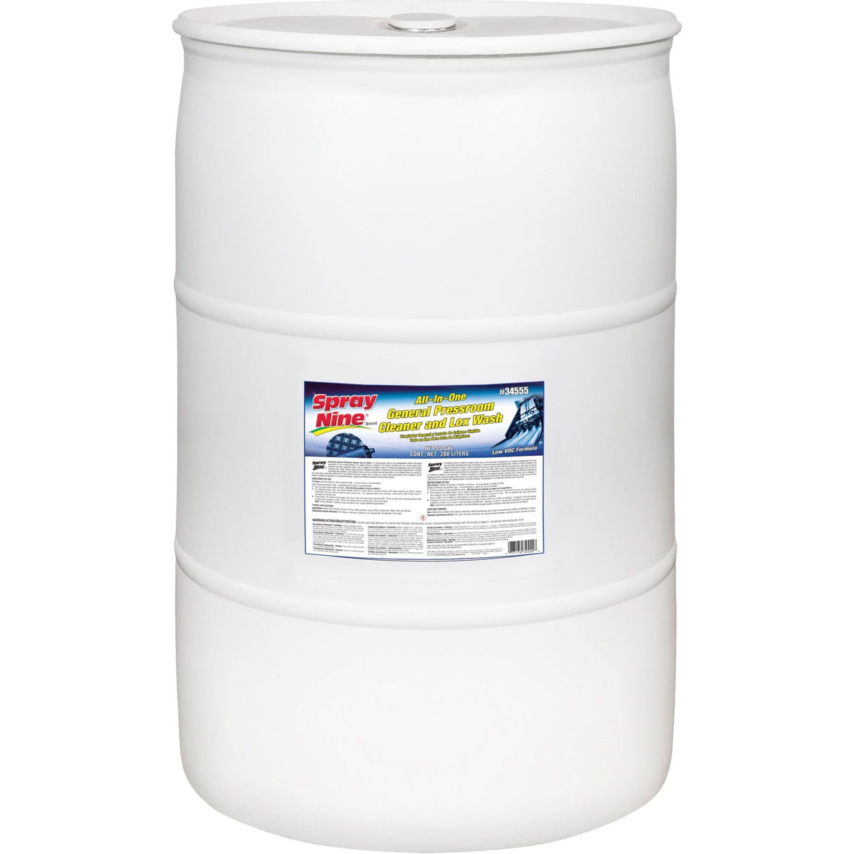 Spray Nine® Pressroom Cleaner, 208 L, Drum
