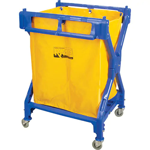 Laundry Cart, Plastic, 25-3/8" W x 25" D x 38-1/2" H, 33 lbs. Capacity