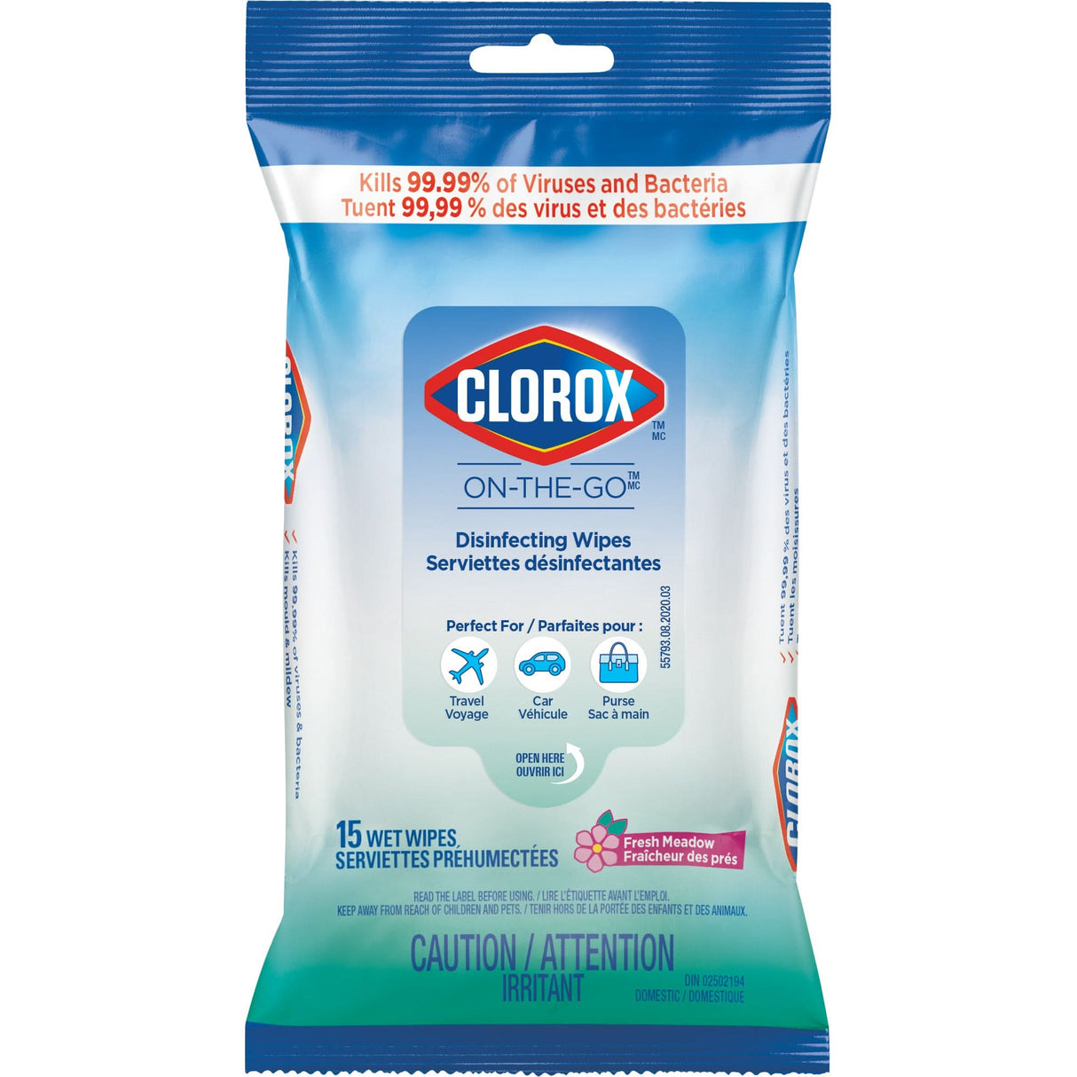 Disinfecting Wipes On the Go, 15 Count