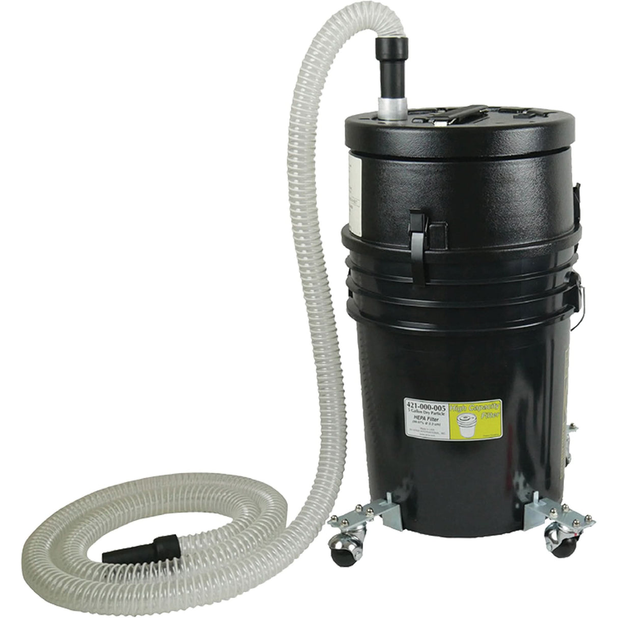 High Capacity HEPA Abatement Vacuum, Dry, 5 US Gal. (18.92 Litres)