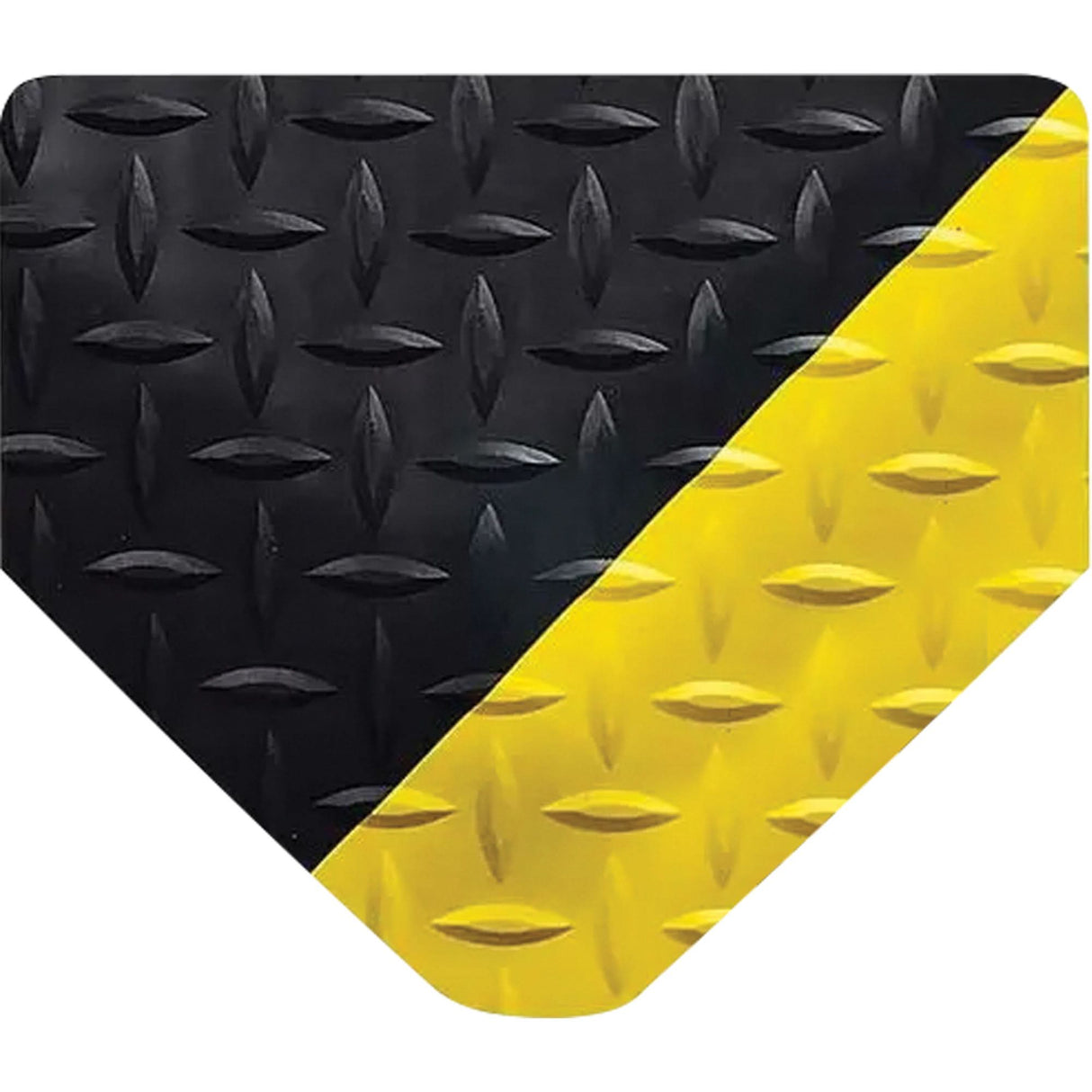 SpongeCote Anti-fatigue Floor Mat with WOW! No-slide Finish, Nitrile/PVC, 2' W x 3' L, 9/16" Thick, Black/Yellow
