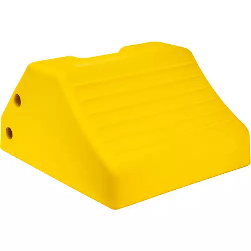 Heavy-Duty Wheel Chocks, Urethane, Yellow, 15-1/2" W x 17-7/10" D x 10" H