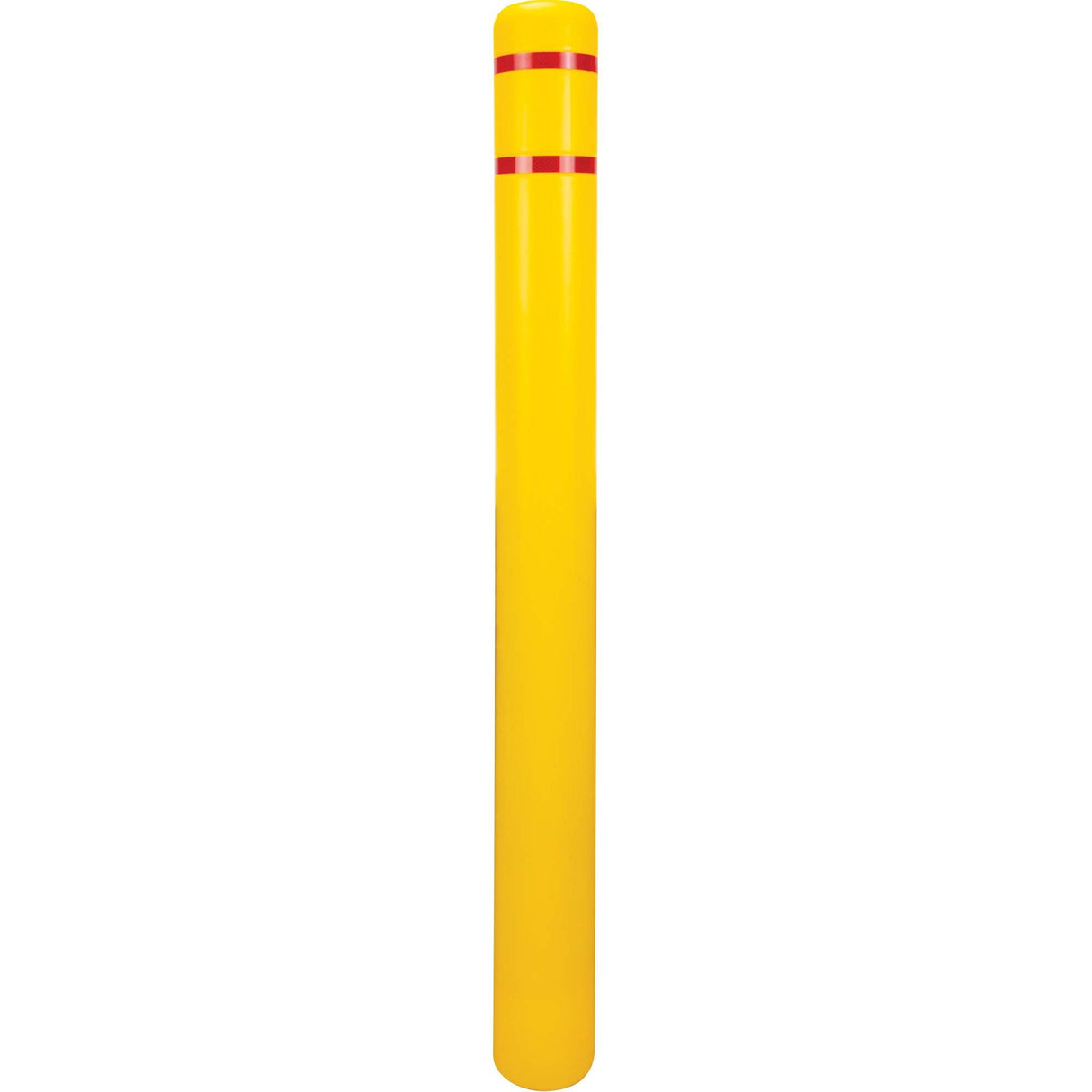 Polyethylene Bollard Cover, 4-1/2" Dia. x 52" L, Red/Yellow