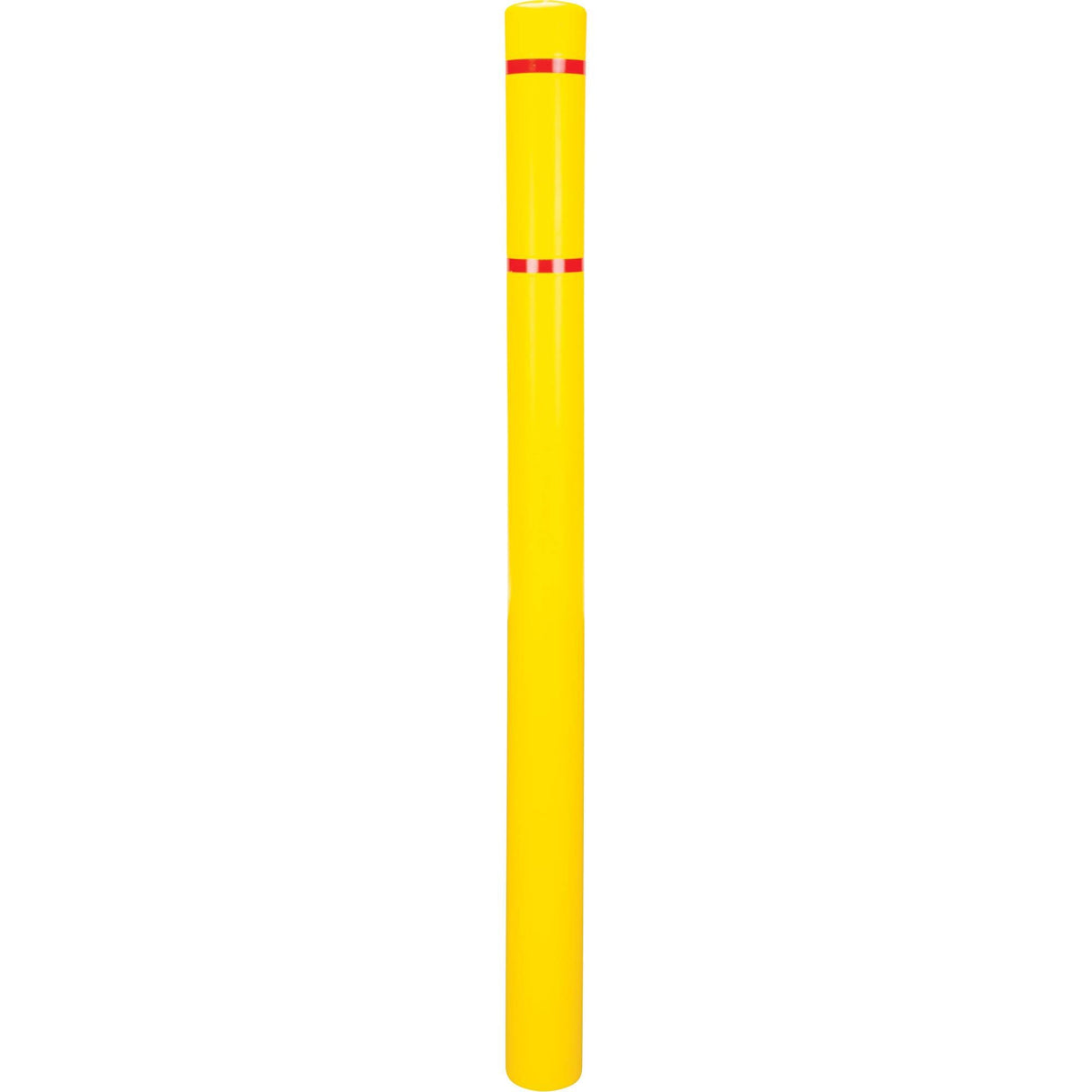 Polyethylene Bollard Cover, 4-1/2" Dia. x 64" L, Red/Yellow